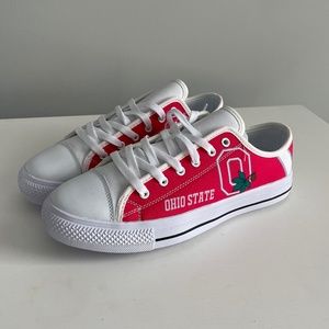 Ohio State Buckeyes Women’s Low Top Sneaker Canvas Shoes Size 39 Size 8 OSU NWB